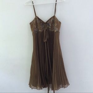 Fairycore mossy green pleated sequin bodice whimsigoth dress